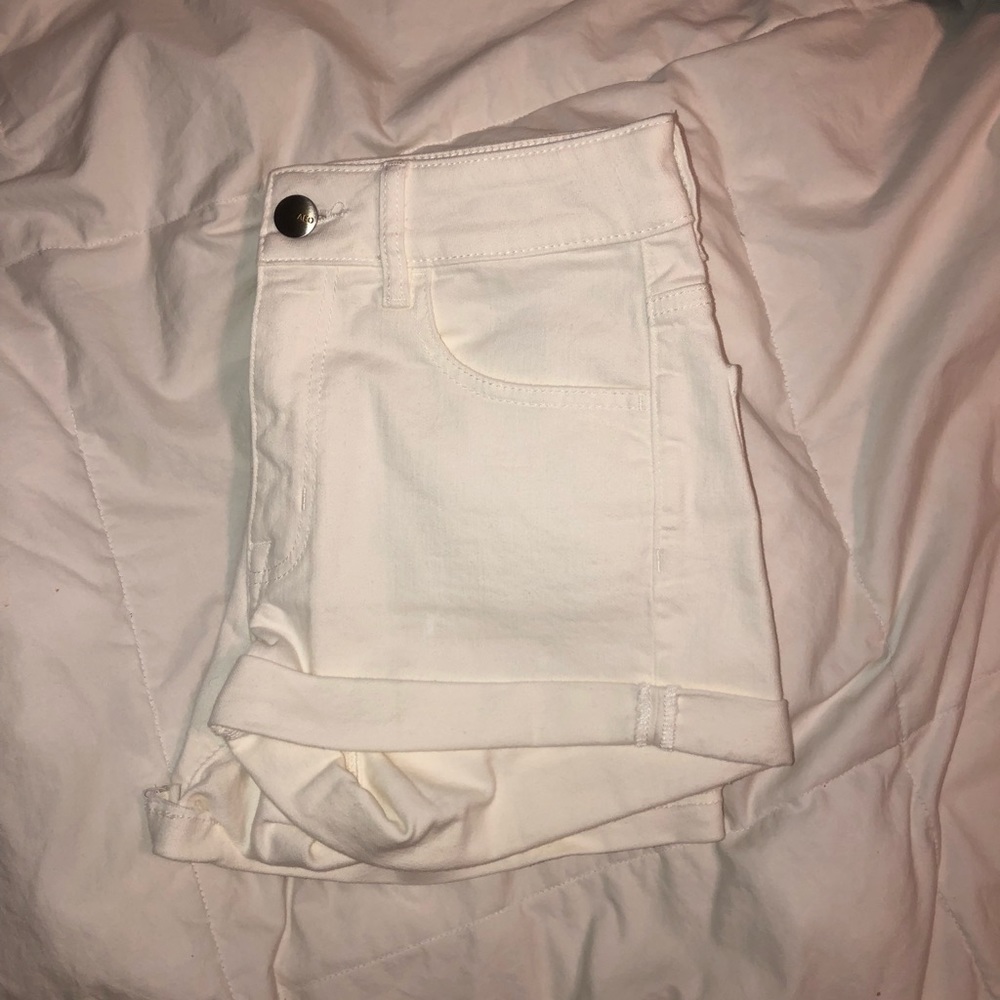 American Eagle white jean shorts